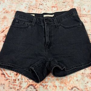 Levi Classic Black Denim Women's Shorts
